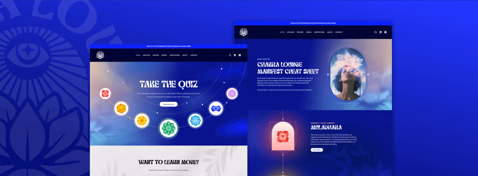 Chakra Lounge home and chakra pages