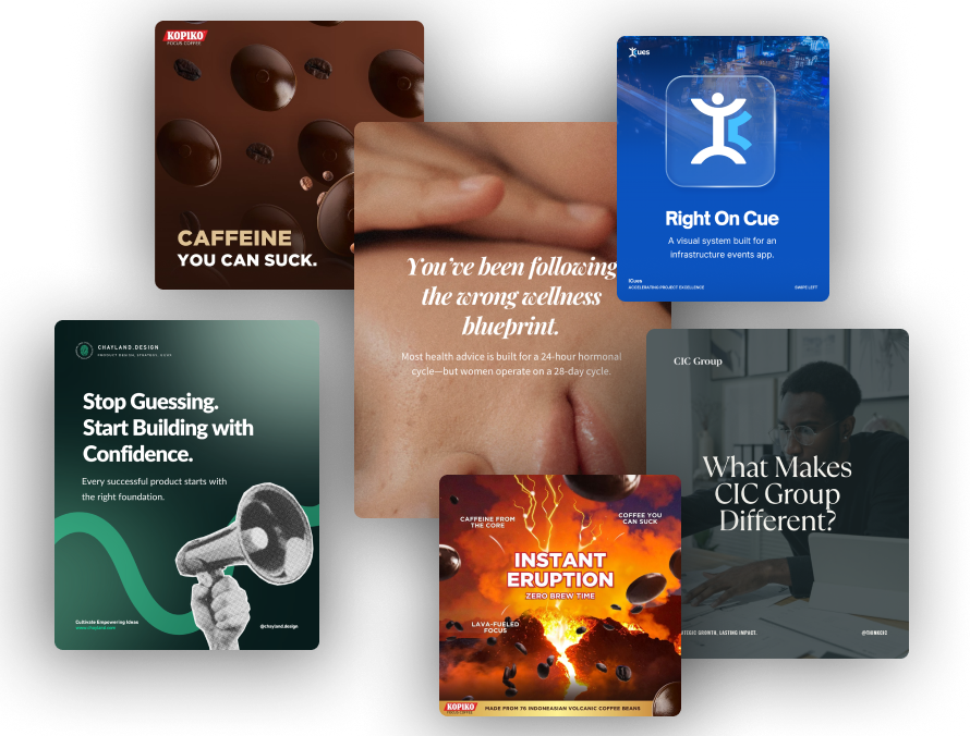 Social media and Amazon A+ graphics we designed