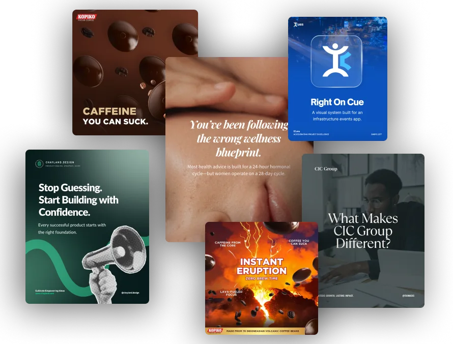 Social media and Amazon A+ graphics we designed