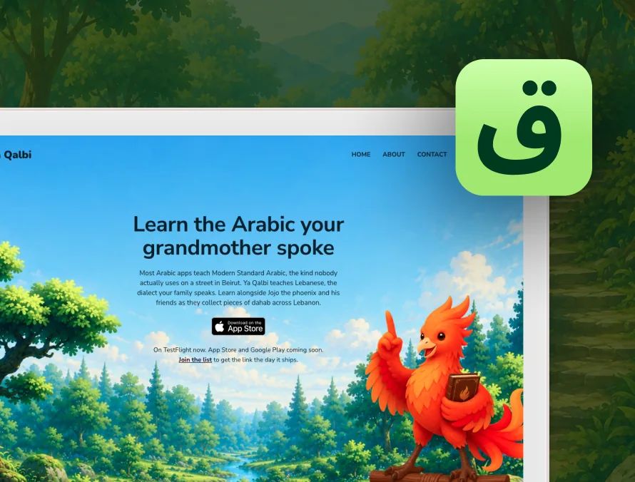 Ya Qalbi Lebanese Arabic app screens