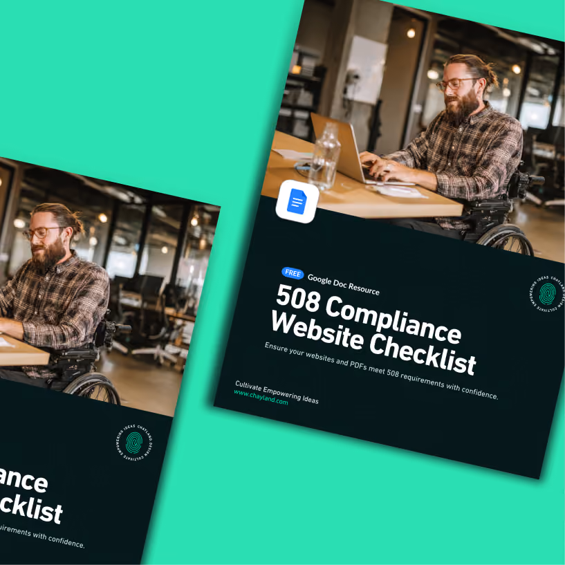 Cover of the 508 Compliance Website Checklist