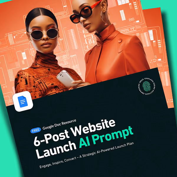 Cover of the 6-Post Website Launch AI Prompt