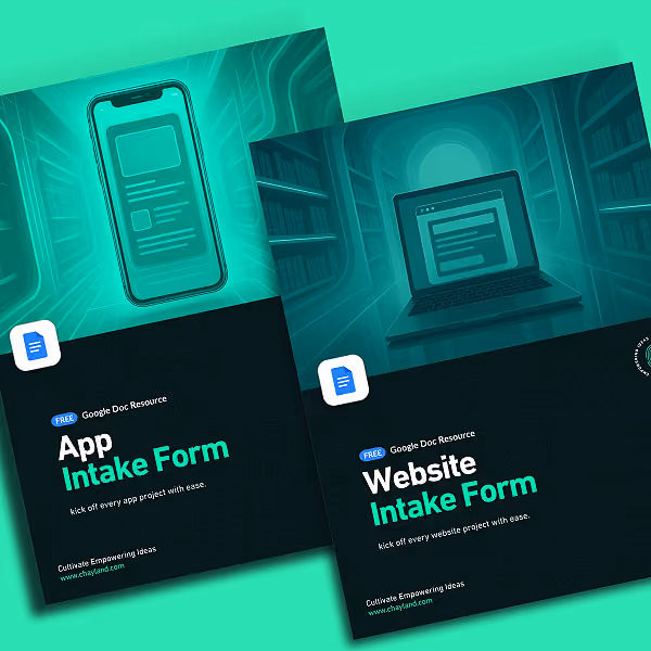 Cover of the App & Website Intake Form Bundle
