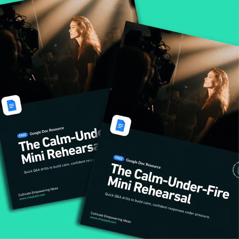 Cover of the The Calm-Under-Fire Mini Rehearsal