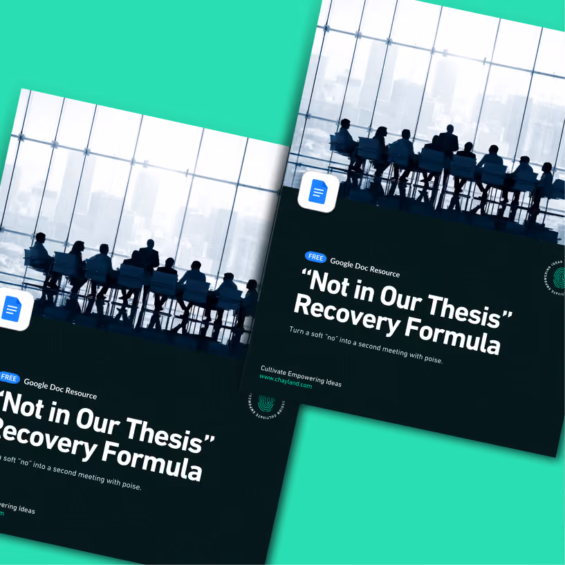 Cover of the "Not in Our Thesis" Recovery Formula