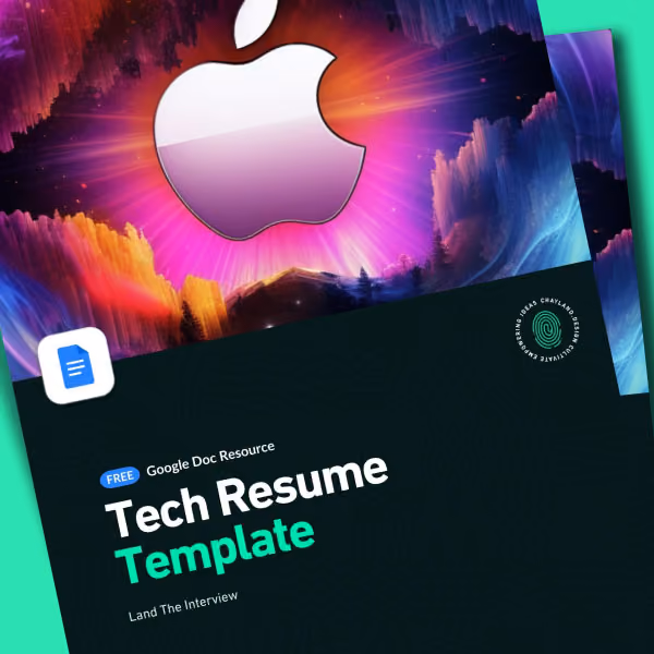 Cover of the Tech Resume Template