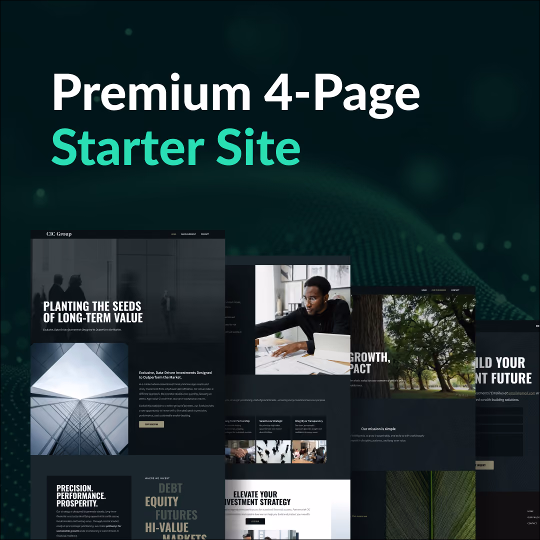 Premium 4 Page Starter Site